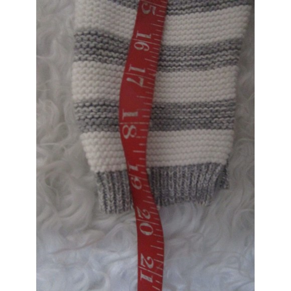 Little Me Marled Hooded Coverall grey and white stripes beautiful knit 6M - Picture 7 of 14